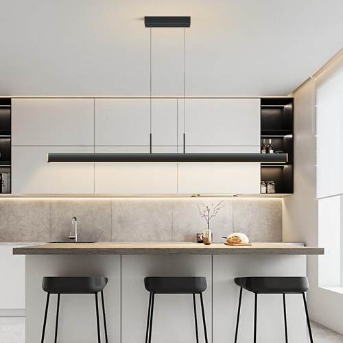 餐厅吊灯 现代简约无主灯一字长条灯极简办公室北欧吧台饭厅吊灯