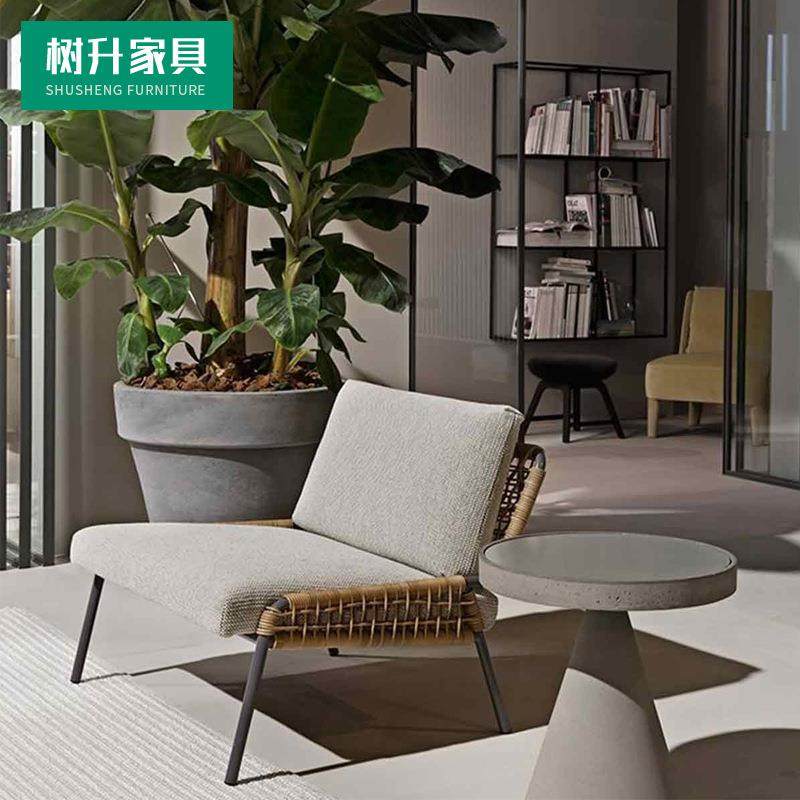 北欧藤艺仿藤编户外休闲椅室内阳台花园庭院售楼处乘凉露天藤椅,商业/办公家具,商用藤编家具,淘宝优惠券,粉丝福利购,淘宝优惠卷