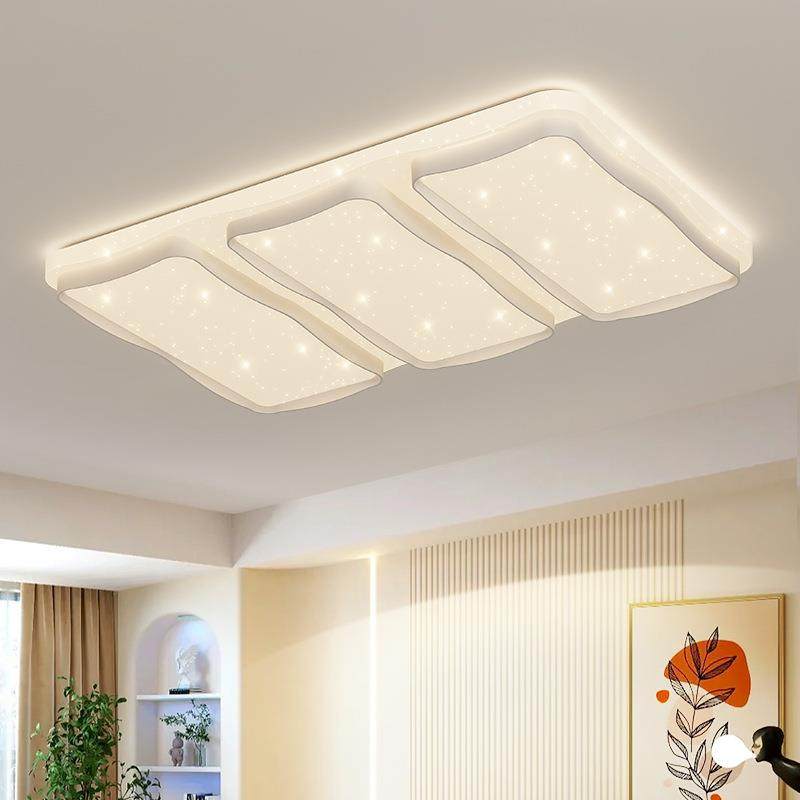 高端客厅主灯现代简约大气房间卧室吸顶灯简约新款奶油风吸顶灯具