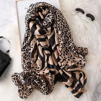 180*90cm Luxury Brand Women Scarf Summer Silk Shawl Lady Wra