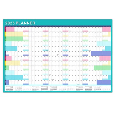 2025 Annual English Planner Wall Calendar Morandi Color Graf