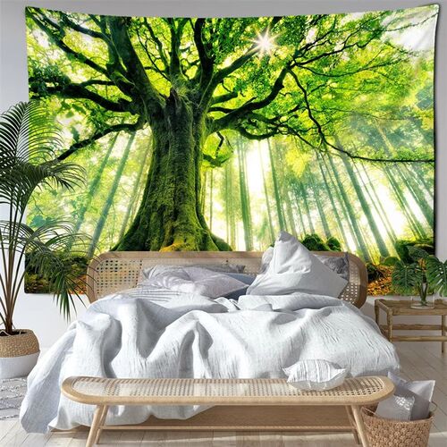 Beautiful Natural Forest Printed Large Wall Tapestry Cheap H