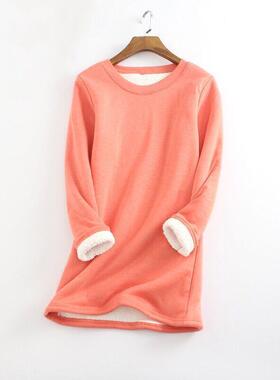 Autumn Winter Velvet Warm Tops Women Thick Fleece Sweatershi