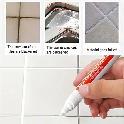 1pc Waterproof Tile Marker Grout Pen Wall Seam Pen For Tiles