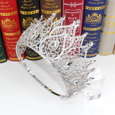 European Big Miss Universe Bridal Crowns Cubic Zircon Crysta