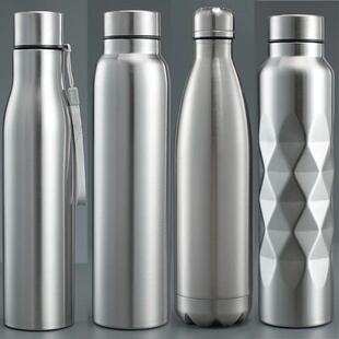 1pc 750ml/1000ml Stainless Steel Water Bottle, Large Capacit