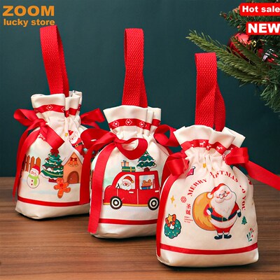 Christmas gift bags,Handbag,Knitted Bag canvas decoration