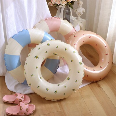 Rooxin Donut Swimming Ring Inflatable Pool Float for Adult K