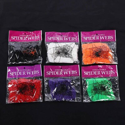 20g Halloween Scary Party Decor Sretchy Spider Web Cobweb Co