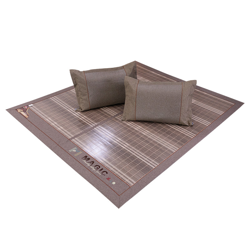 冰美人夏季高档木纹竹凉席1.8米1.5m床三件面可用折叠凉席子,床上用品,竹席,淘宝优惠券,粉丝福利购,淘宝优惠卷