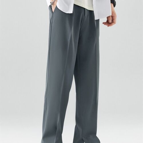 2023 New Summer Casual Pants Men Breathable Polyester Korean