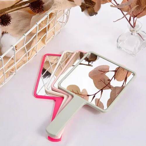 Eyelash Extension Handheld Makeup Mirror Square Makeup Vanit