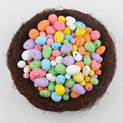 50pcs foam easter eggs colorful fake eggs for easter di