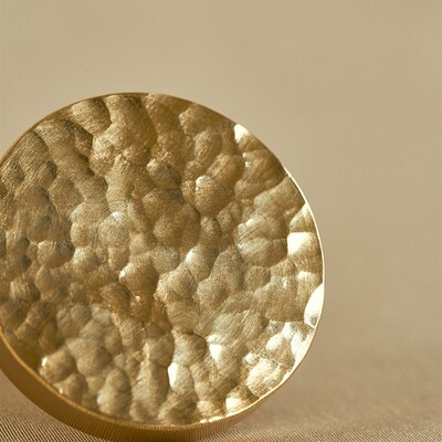Light Luxury Round Hammer Brass Knobs and Pulls Knurling Fur