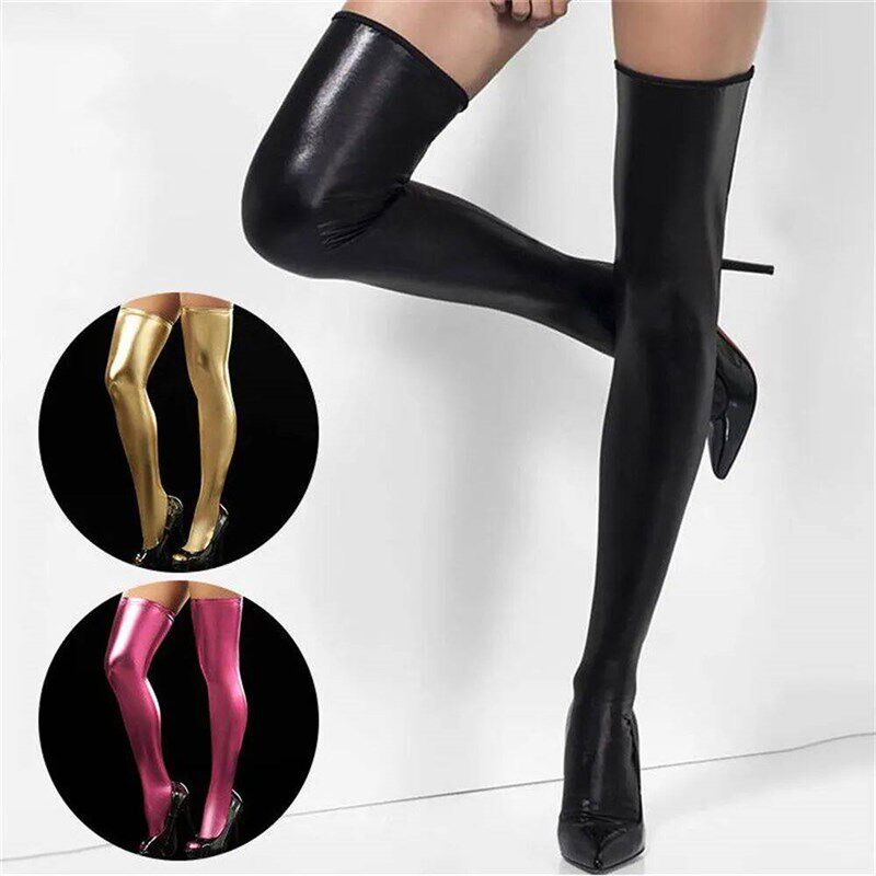 Stoking Kulit Paten Baru untuk Wanita Kostum Clubwear Kaus K