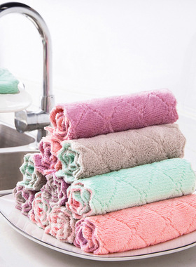 Kitchen Towels Dishcloths Coral Fleece Dish Towel Dish Rags