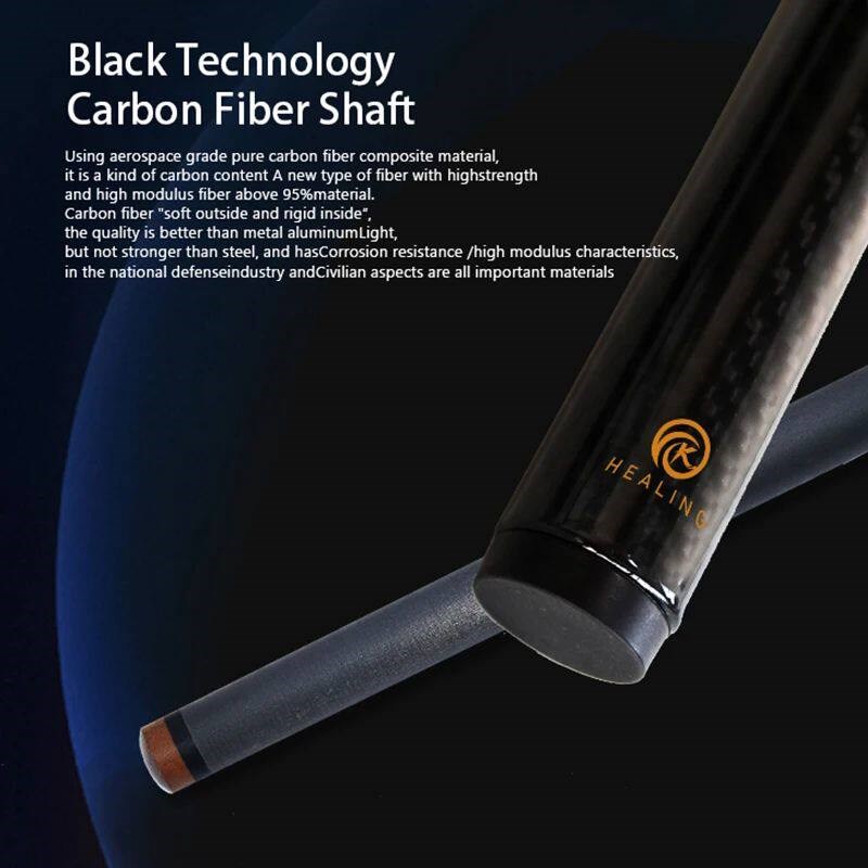 3-PC Carbon Fiber Cue Stick Break Jump Carbon Pool Cue Stick - 实物图
