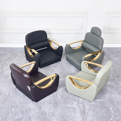 理发椅不锈钢扶手发廊专用剪发椅子美发椅大工凳洗头床17