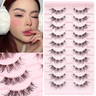 Cat Eye Lashes 10pairs False Eyelashes Natural Eyelashes Ani