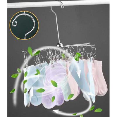 Foldable Stainless Steel Underwear Socks Dryer Laundry Rack