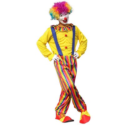 Halloween Adult Funny Circus Clown Jumpsuit Carnival Party C