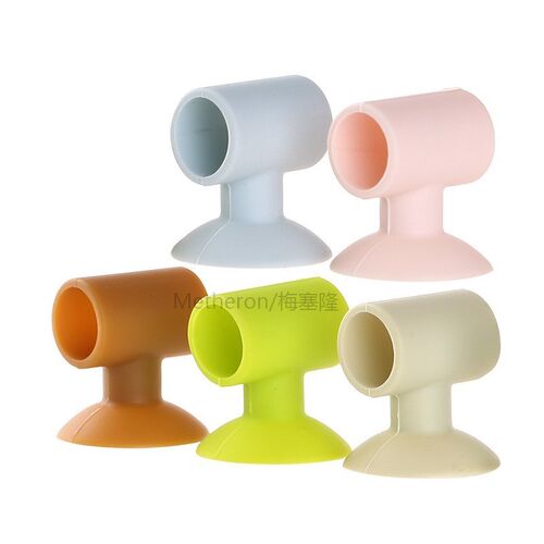 2pcs Silicone Door Stopper Door Knob Silencer Crash Pad Wall