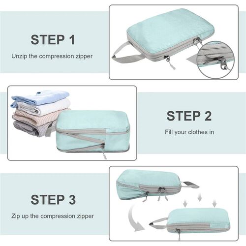 Compression Bags for Travel 4 Pcs Compression Travel Organis