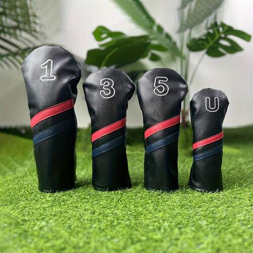 Golf head cover, golf club head cover, double slash, minimal