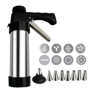 Spritz Cookie Press Gun  Baking Christmas Stainless Steel