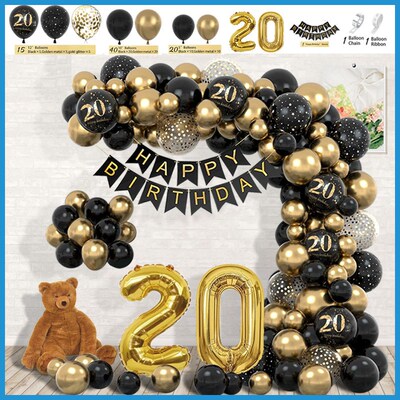 18th/20th/30th/40th Birthday Decorations Number Balloons set