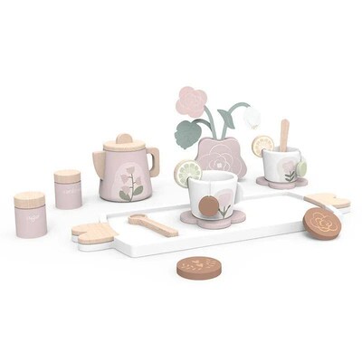 White Peach Cheese afternoon tea play house wooden toys girl
