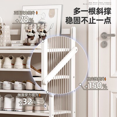 Folding shoe rack save space dustproof cabinet storage shelf