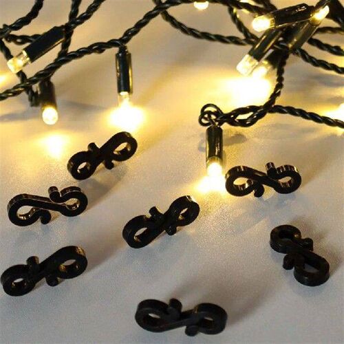 100 Pcs Decor S-hook Clip for outside Lights Hanging Gutter