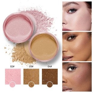 Pink Glitter Setting Powder 4 Color Long Lasting Oil Control