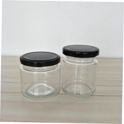 Circular glass jar pickles bottles jam jars of honey bottle