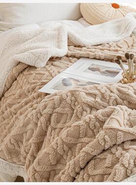 被子毛毯 velvet thick warm winter quilt duvet 2sides blanket