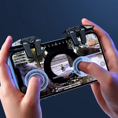 2pcs 6 Finger Gaming Trigger Latency-Free Control for PUBG G