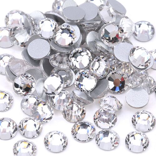 Top quality SS3-SS40 Clear Crystal White 3D Nail Art Decorat