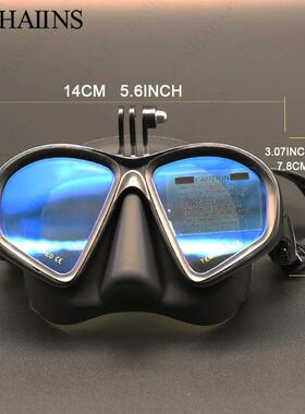 Wet Go-pro Mount Low Volume Diving Mask Tempered Glass Freed