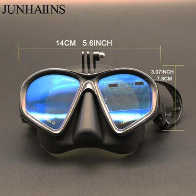 Wet Go-pro Mount Low Volume Diving Mask Tempered Glass Freed