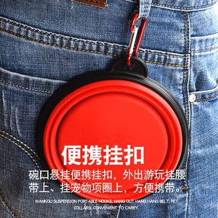 新款 Dog food folding dog drinking bowl Pets eat rice bowls