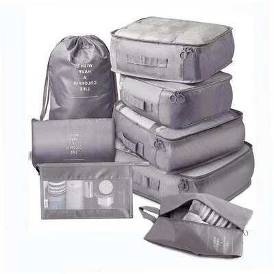 8pcs Set Travel Organizer Storage Bags Suitcase Packing Set1