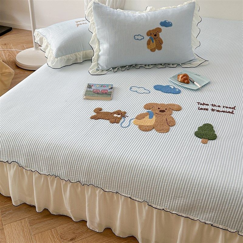 月光集【饼干小狗】夏季类冰丝凉席三件凉感机洗空调软席,床上用品,冰丝席,淘宝优惠券,粉丝福利购,淘宝优惠卷