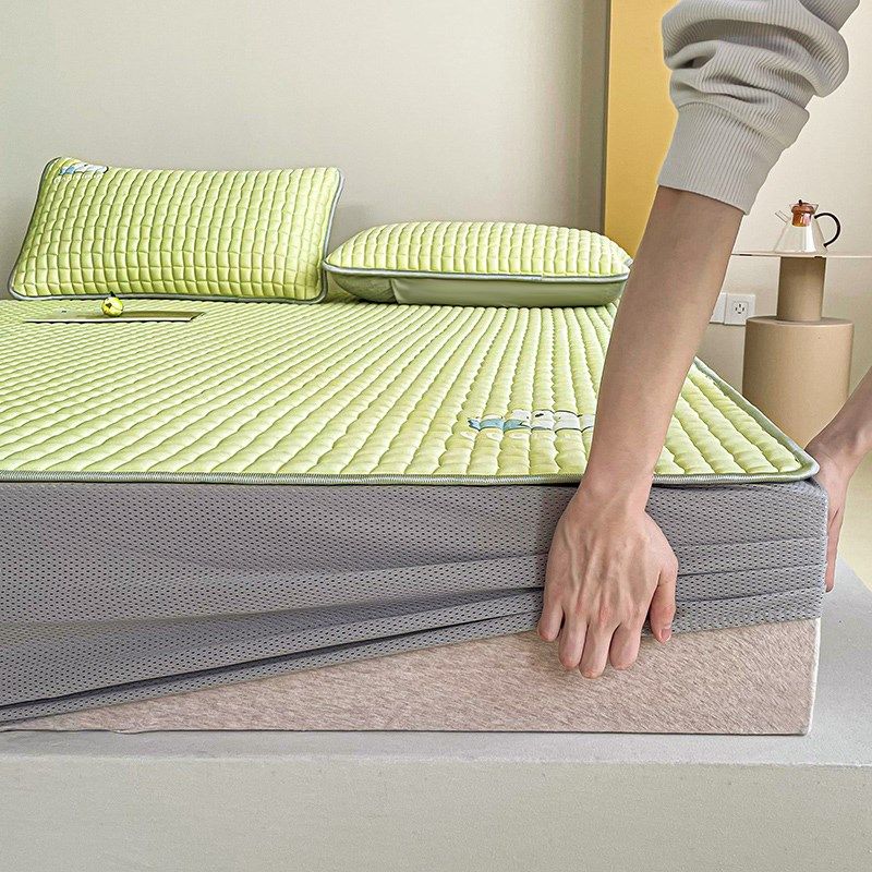 夏季加厚乳胶凉席冰丝席三件折叠孔田软席可水洗家用床笠款席子,床上用品,乳胶席,淘宝优惠券,粉丝福利购,淘宝优惠卷