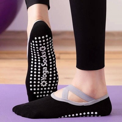 1Pair Professional Women Yoga Socks Silicone Anti-slip Balle