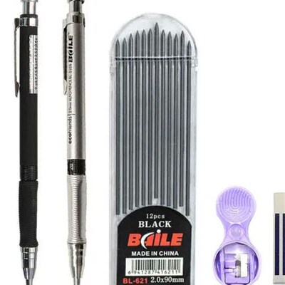 2.0mm Mechanical Pencil Set 2B Automatic Pencils with Color/