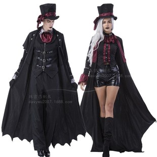 Halloween cosplay couple costume万圣节男女角色扮演吸血鬼服装
