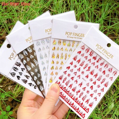 1PCS New English Alphabet Nail Stickers Multi-Color Laser Re