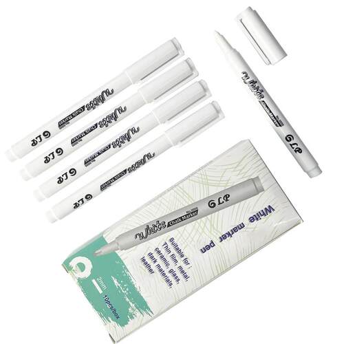 10 Pcs White Paint acrylic Markers Set Fine Tip Oily Permane