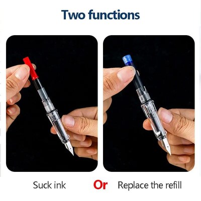 11 PCS Fountain pen set 0.38 mm 1 pen and 10 refills School